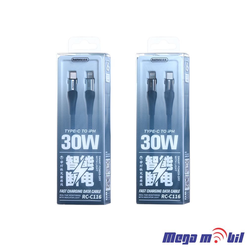 Data Kabel iPhone PD REMAX Intelyelec RC-C116 30W Fast blue